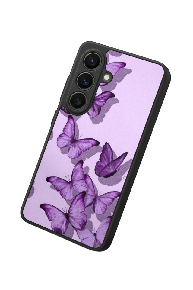 Samsung Galaxy S26 Uyumlu Kelebek Tasarımlı Glossy Premium Kılıf