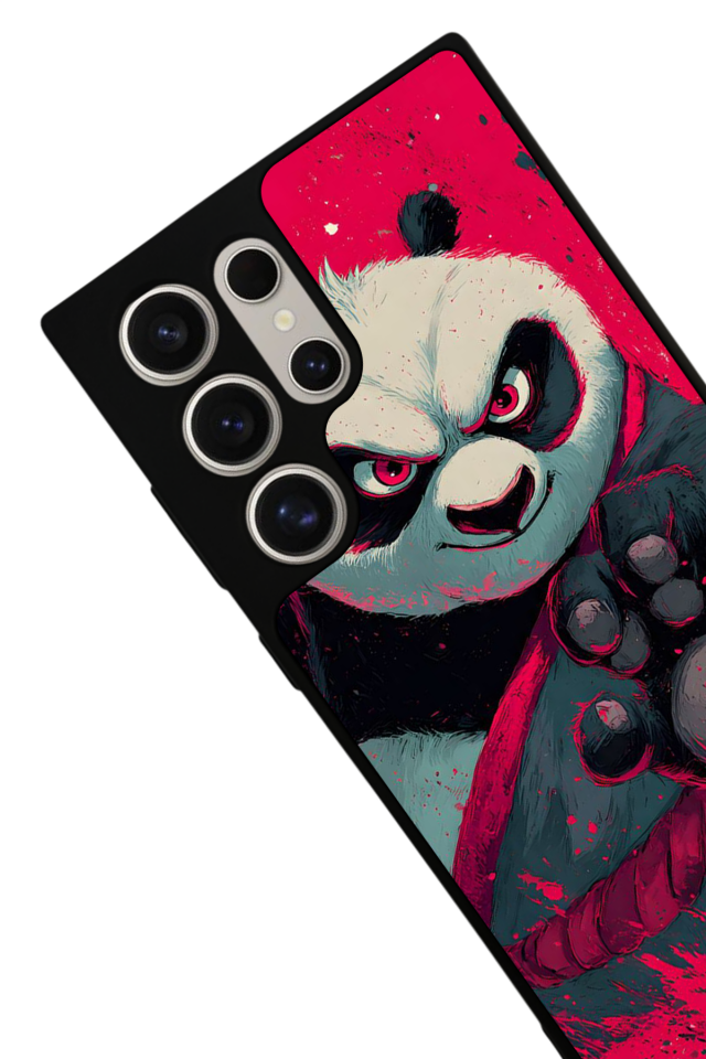 Samsung Galaxy S22 Ultra Uyumlu Kung Fu Panda Tasarımlı Glossy Premium Kılıf
