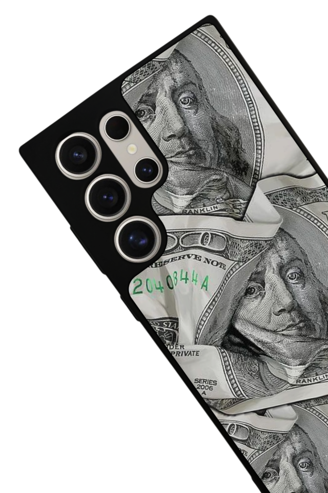 Samsung Galaxy S23 Ultra Uyumlu Money Para Tasarımlı Glossy Premium Kılıf