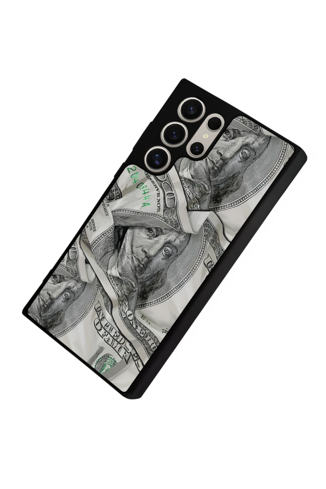 Samsung Galaxy S23 Ultra Uyumlu Money Para Tasarımlı Glossy Premium Kılıf
