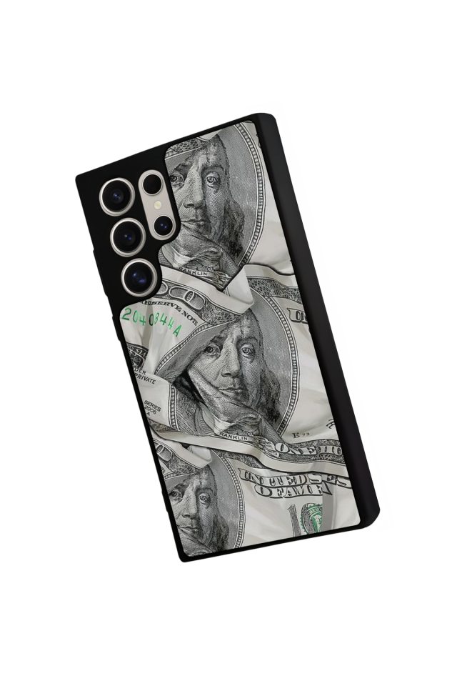 Samsung Galaxy S23 Ultra Uyumlu Money Para Tasarımlı Glossy Premium Kılıf