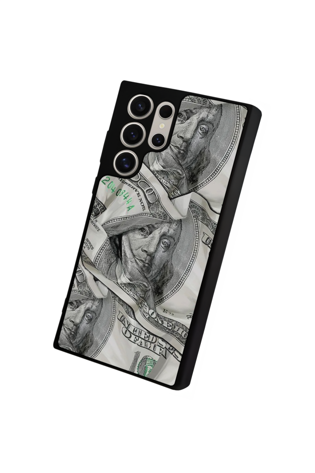 Samsung Galaxy S23 Ultra Uyumlu Money Para Tasarımlı Glossy Premium Kılıf