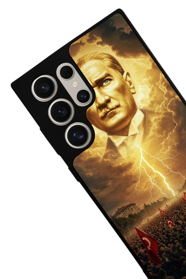 Samsung Galaxy S24 Ultra Uyumlu Mustafa Kemal Ataturk Tasarımlı Glossy Premium Kılıf