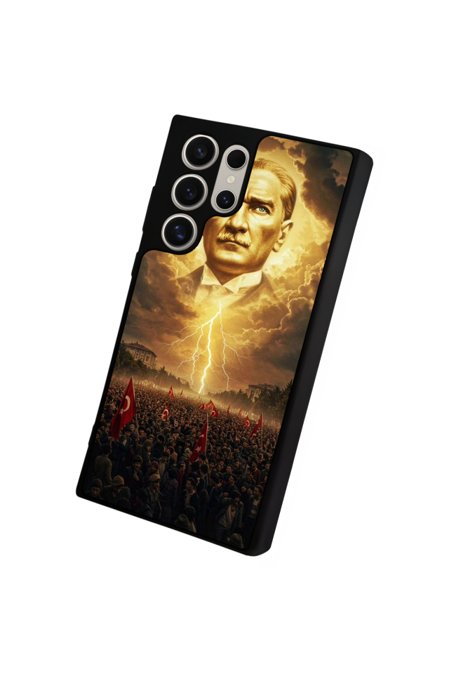 Samsung Galaxy S24 Ultra Uyumlu Mustafa Kemal Ataturk Tasarımlı Glossy Premium Kılıf