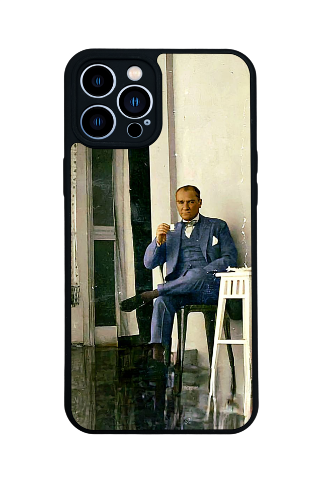 iPhone 13 Pro Max Uyumlu Mustafa Kemal Ataturk Tasarımlı Glossy Premium Kılıf