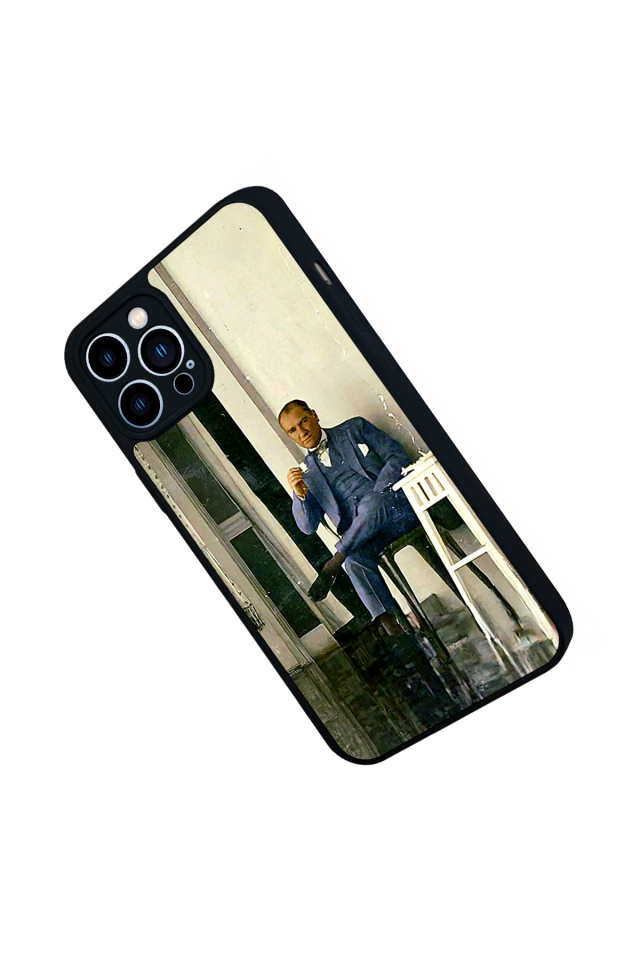 iPhone 13 Pro Max Uyumlu Mustafa Kemal Ataturk Tasarımlı Glossy Premium Kılıf
