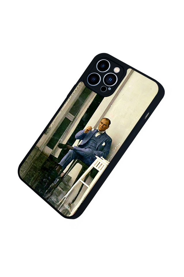 iPhone 13 Pro Max Uyumlu Mustafa Kemal Ataturk Tasarımlı Glossy Premium Kılıf