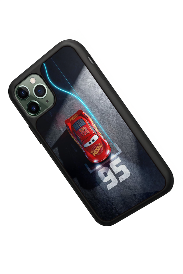 iPhone 11 Pro Uyumlu Şimsek McQueen Tasarımlı Glossy Premium Kılıf