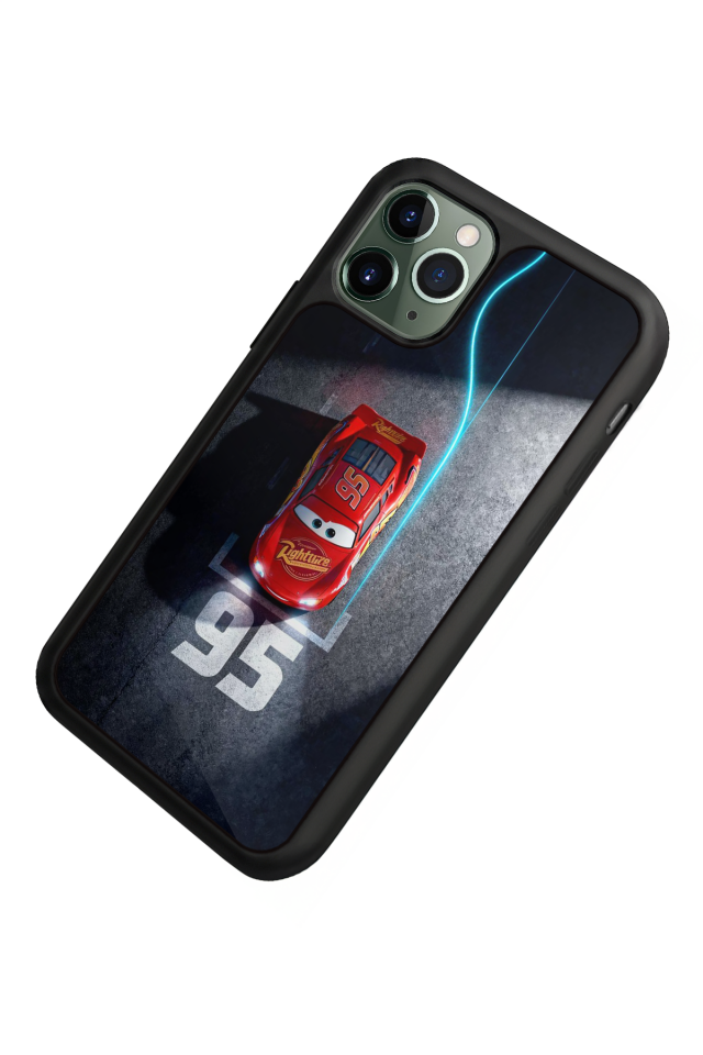 iPhone 11 Pro Uyumlu Şimsek McQueen Tasarımlı Glossy Premium Kılıf