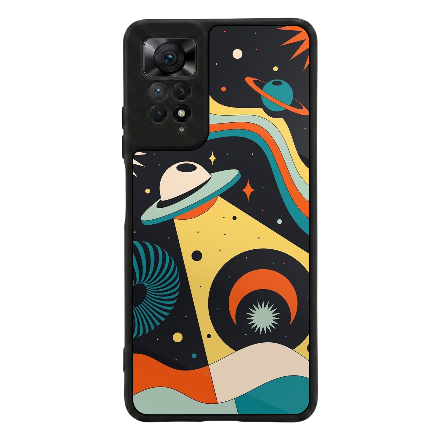 Xiaomi Redmi Note 12 Pro Uyumlu Uzay Tasarımlı Glossy Premium Kılıf