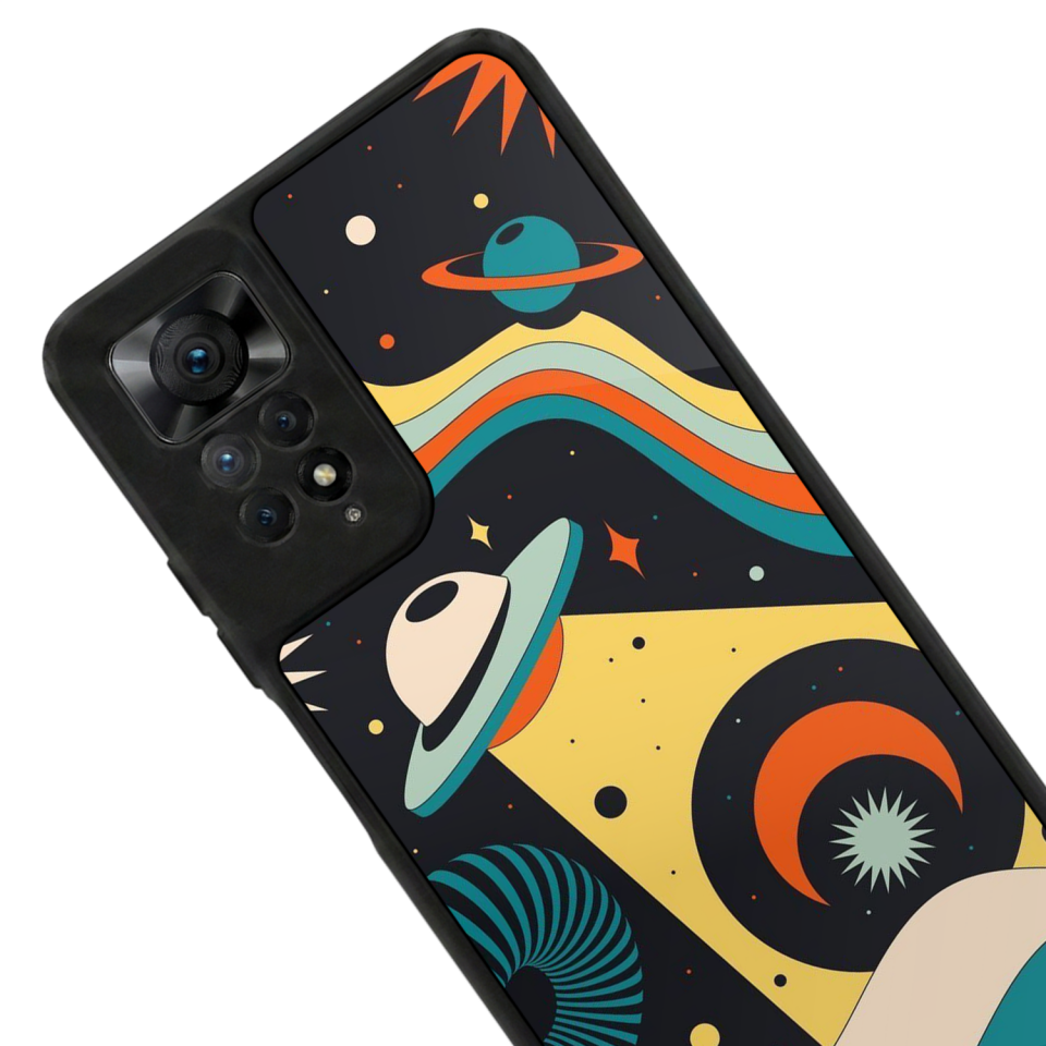 Xiaomi Redmi Note 12 Pro Uyumlu Uzay Tasarımlı Glossy Premium Kılıf