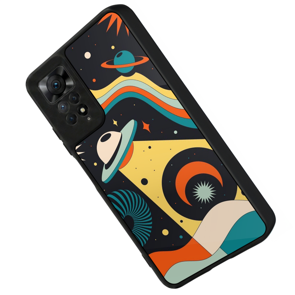 Xiaomi Redmi Note 12 Pro Uyumlu Uzay Tasarımlı Glossy Premium Kılıf