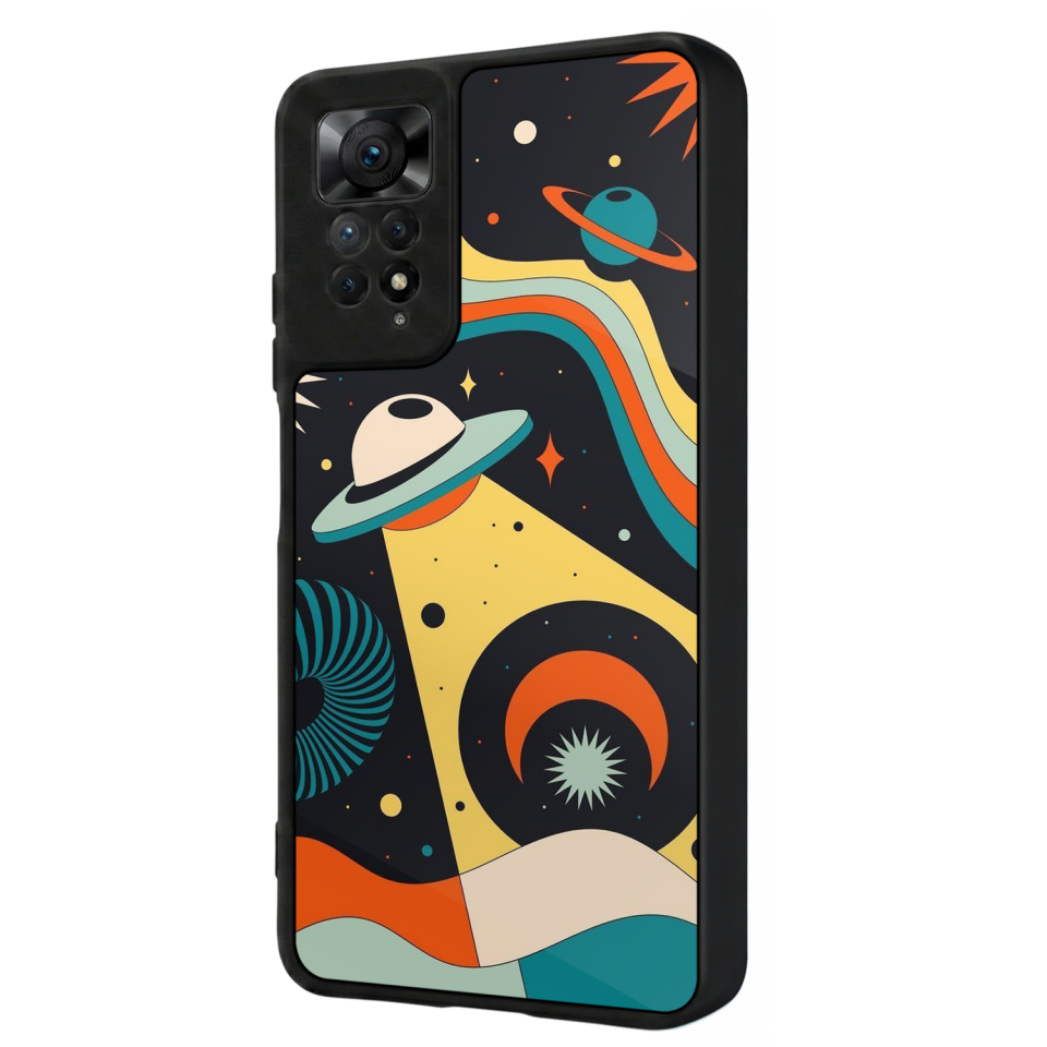 Xiaomi Redmi Note 12 Pro Uyumlu Uzay Tasarımlı Glossy Premium Kılıf