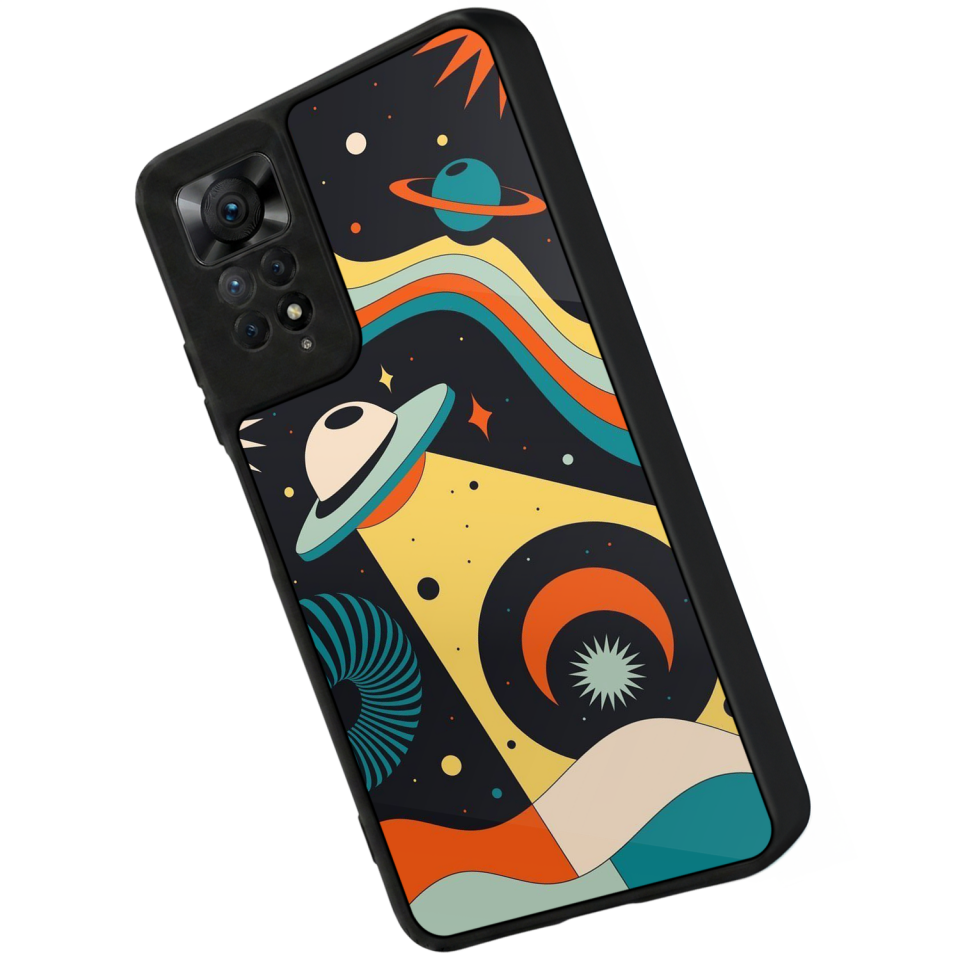 Xiaomi Redmi Note 12 Pro Uyumlu Uzay Tasarımlı Glossy Premium Kılıf