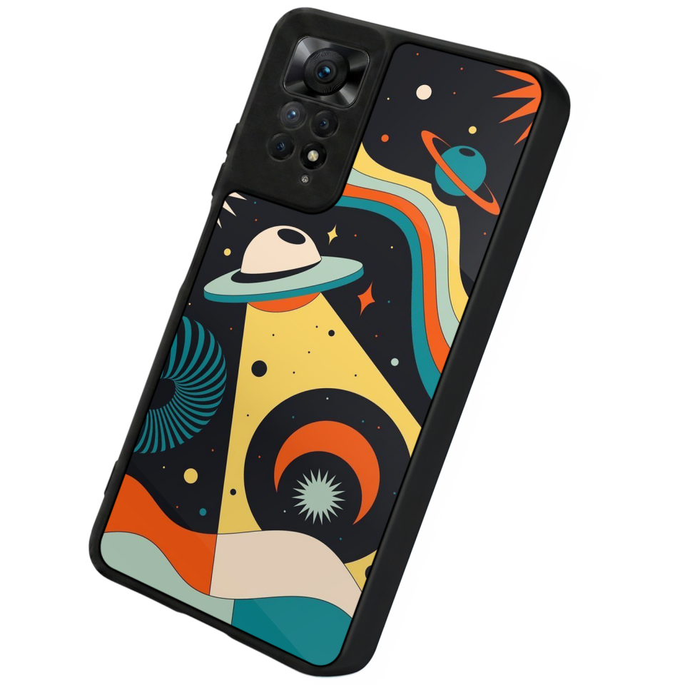 Xiaomi Redmi Note 12 Pro Uyumlu Uzay Tasarımlı Glossy Premium Kılıf