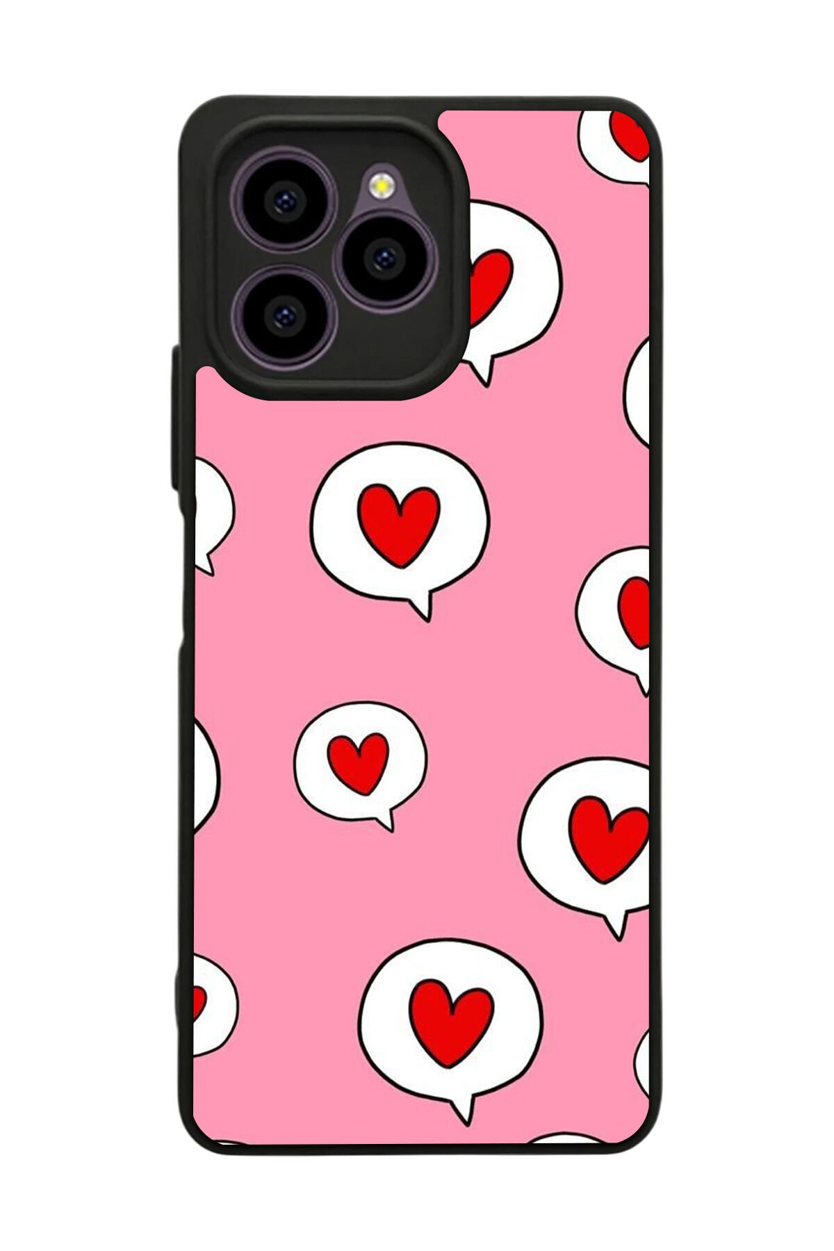 Omix X6 Uyumlu Kalp Love Tasarımlı Glossy Premium Kılıf