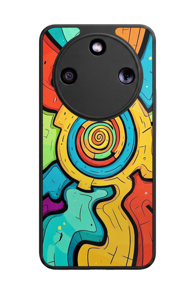 Honor Magic 8 Lite Uyumlu Abstract Tasarımlı Glossy Premium Kılıf