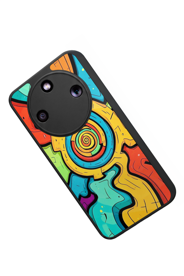Honor Magic 8 Lite Uyumlu Abstract Tasarımlı Glossy Premium Kılıf