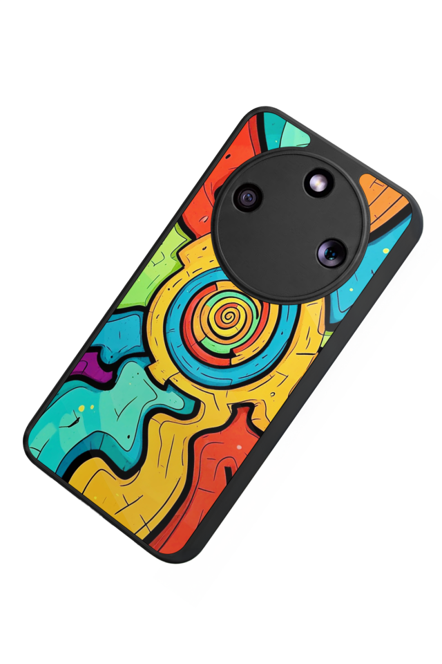 Honor Magic 8 Lite Uyumlu Abstract Tasarımlı Glossy Premium Kılıf