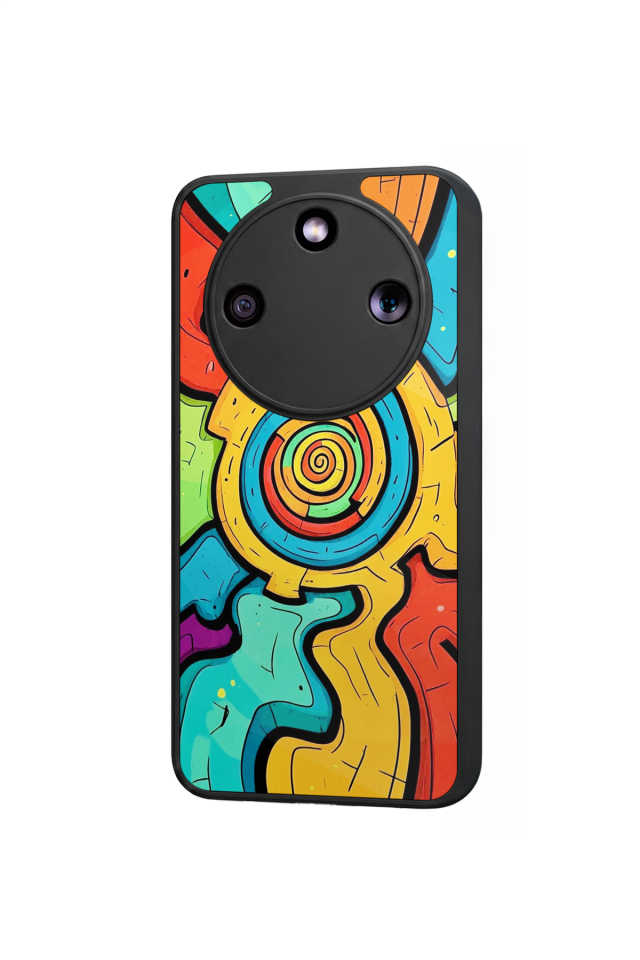Honor Magic 8 Lite Uyumlu Abstract Tasarımlı Glossy Premium Kılıf