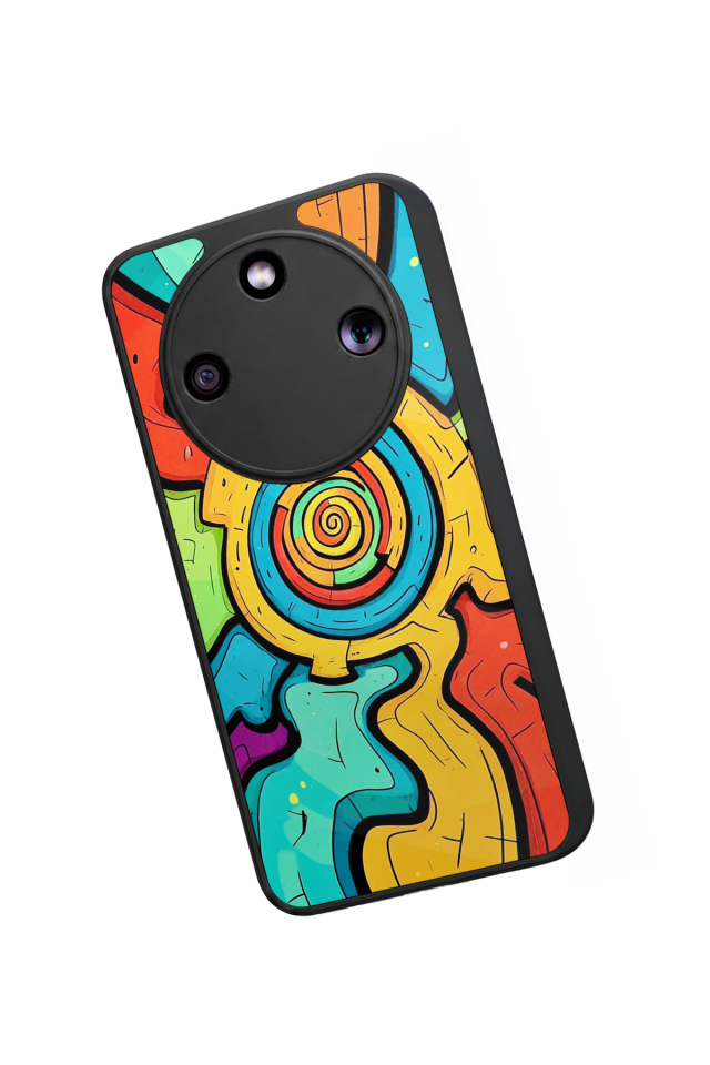 Honor Magic 8 Lite Uyumlu Abstract Tasarımlı Glossy Premium Kılıf