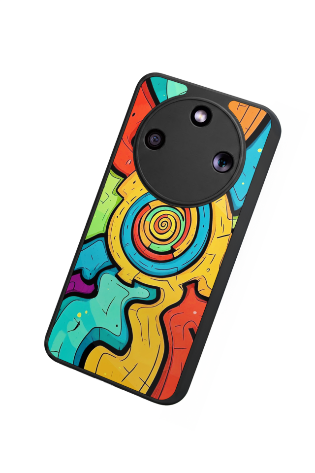 Honor Magic 8 Lite Uyumlu Abstract Tasarımlı Glossy Premium Kılıf