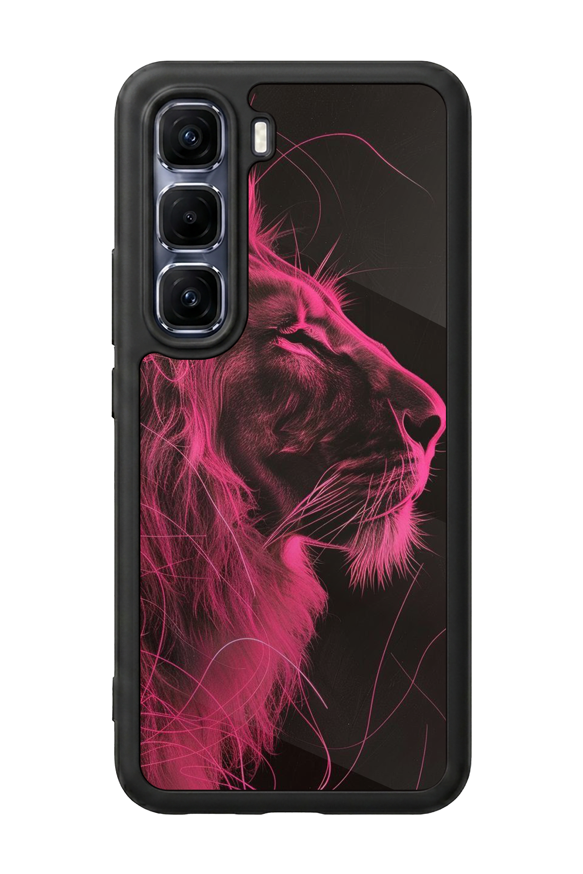 Infinix Hot 60 Pro Plus Uyumlu Aslan Tasarımlı Glossy Premium Kılıf