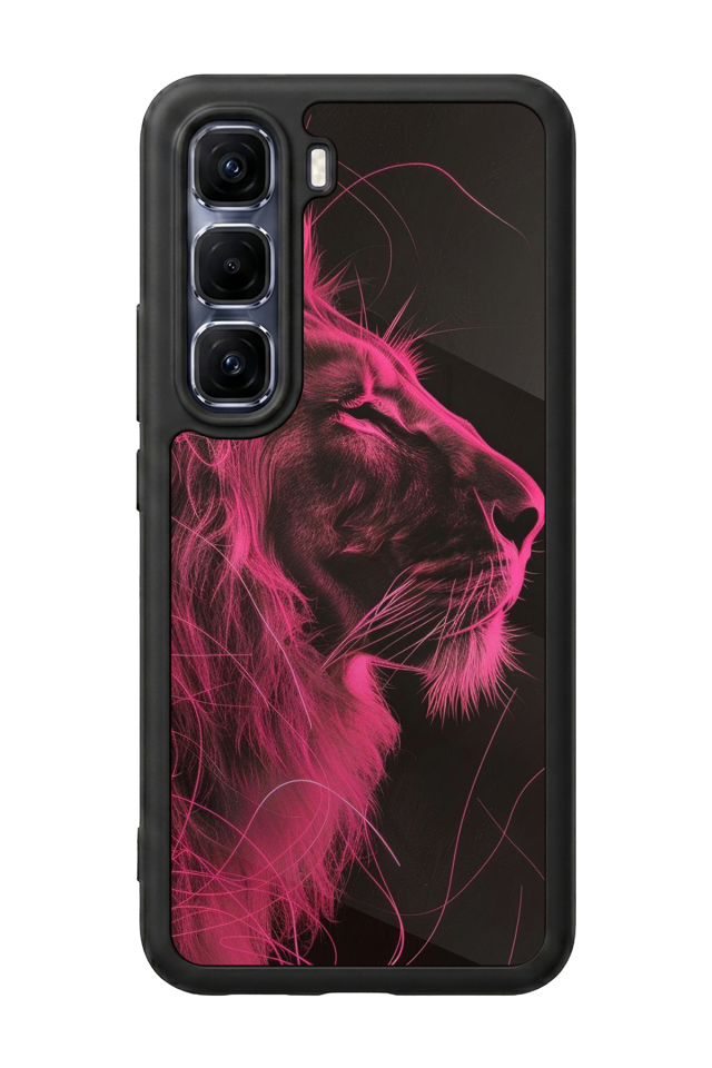 Infinix Hot 60 Pro Plus Uyumlu Aslan Tasarımlı Glossy Premium Kılıf