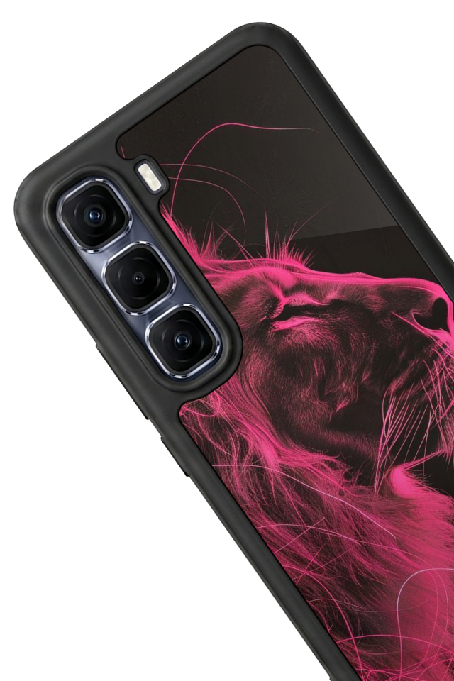 Infinix Hot 60 Pro Plus Uyumlu Aslan Tasarımlı Glossy Premium Kılıf