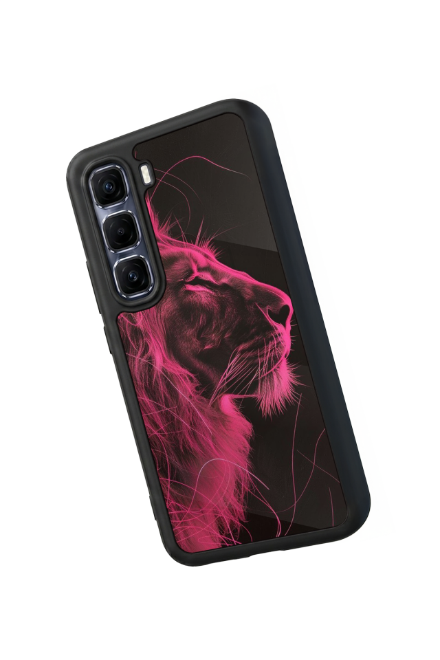 Infinix Hot 60 Pro Plus Uyumlu Aslan Tasarımlı Glossy Premium Kılıf