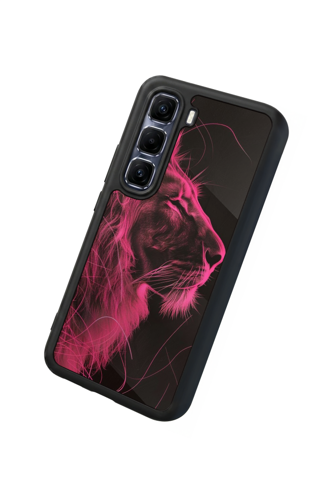 Infinix Hot 60 Pro Plus Uyumlu Aslan Tasarımlı Glossy Premium Kılıf