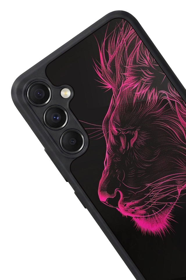 Samsung Galaxy A34 Uyumlu Aslan Tasarımlı Glossy Premium Kılıf