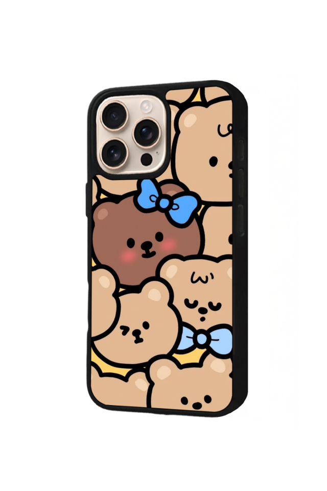 iPhone 16 Pro Max Uyumlu Ayı Tasarımlı Glossy Premium Kılıf