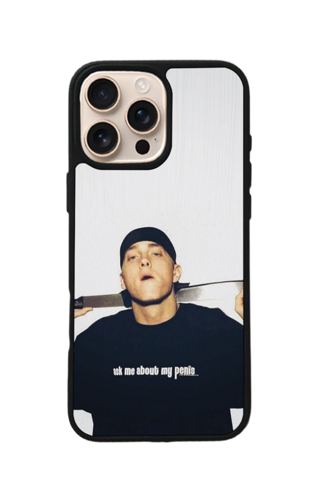 iPhone 15 Pro Max Uyumlu Eminem Tasarımlı Glossy Premium Kılıf