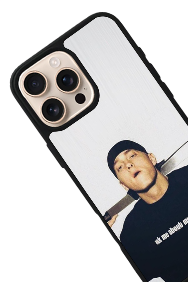 iPhone 15 Pro Max Uyumlu Eminem Tasarımlı Glossy Premium Kılıf