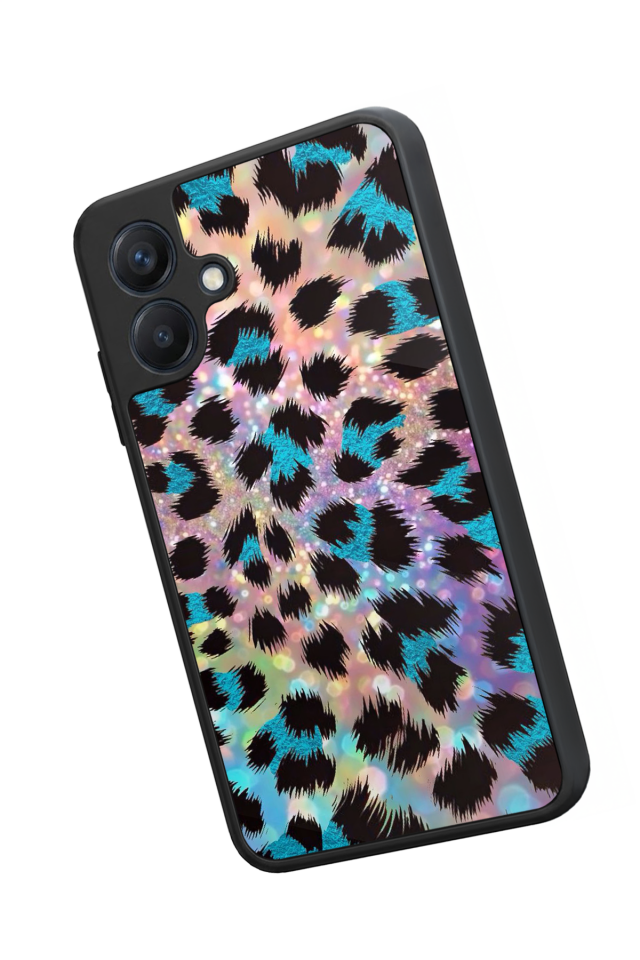 Samsung Galaxy A07 Uyumlu Hologram Leopar Tasarımlı Glossy Premium Kılıf