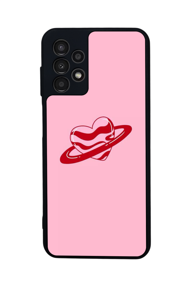 Samsung Galaxy A13 Uyumlu Kalp Love Tasarımlı Glossy Premium Kılıf