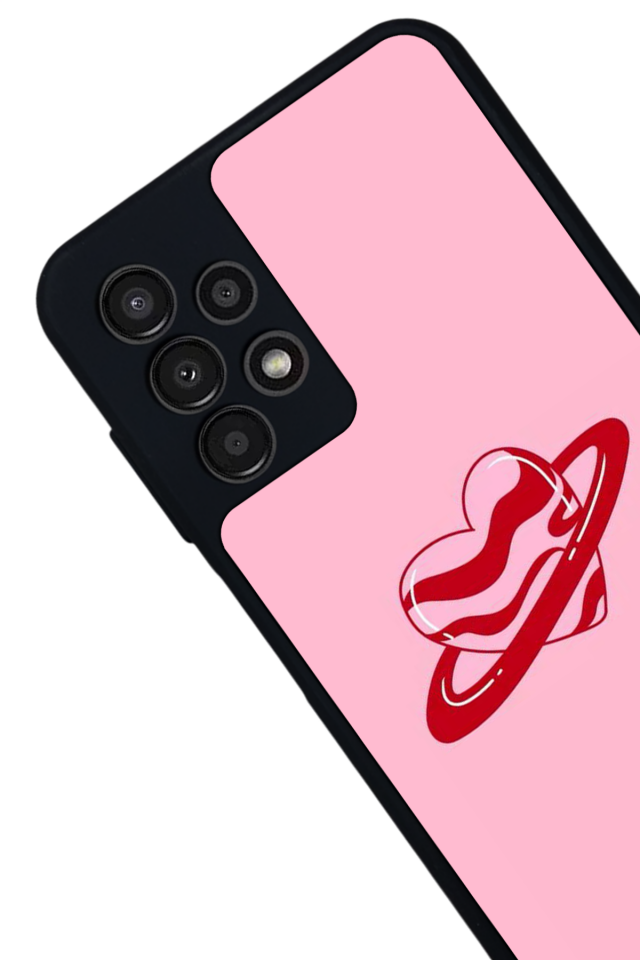 Samsung Galaxy A13 Uyumlu Kalp Love Tasarımlı Glossy Premium Kılıf
