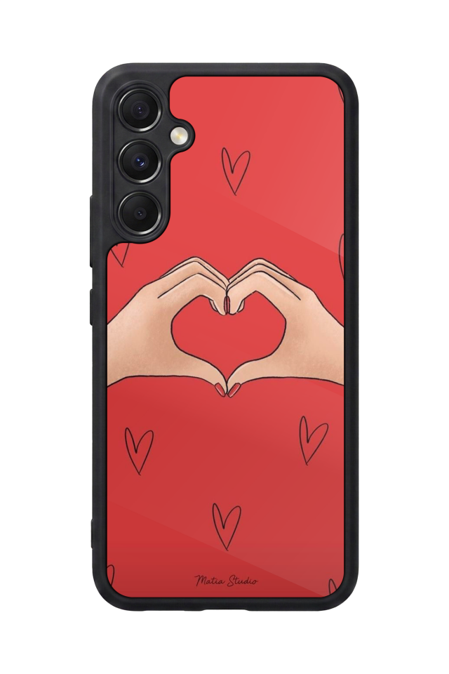 Samsung Galaxy M34 Uyumlu Kalp Love Tasarımlı Glossy Premium Kılıf