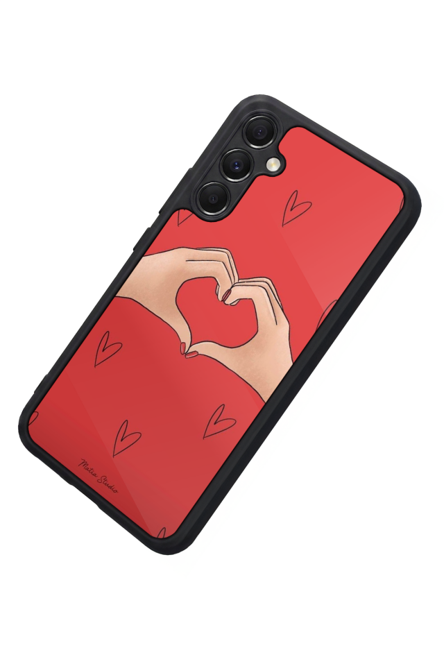 Samsung Galaxy M34 Uyumlu Kalp Love Tasarımlı Glossy Premium Kılıf