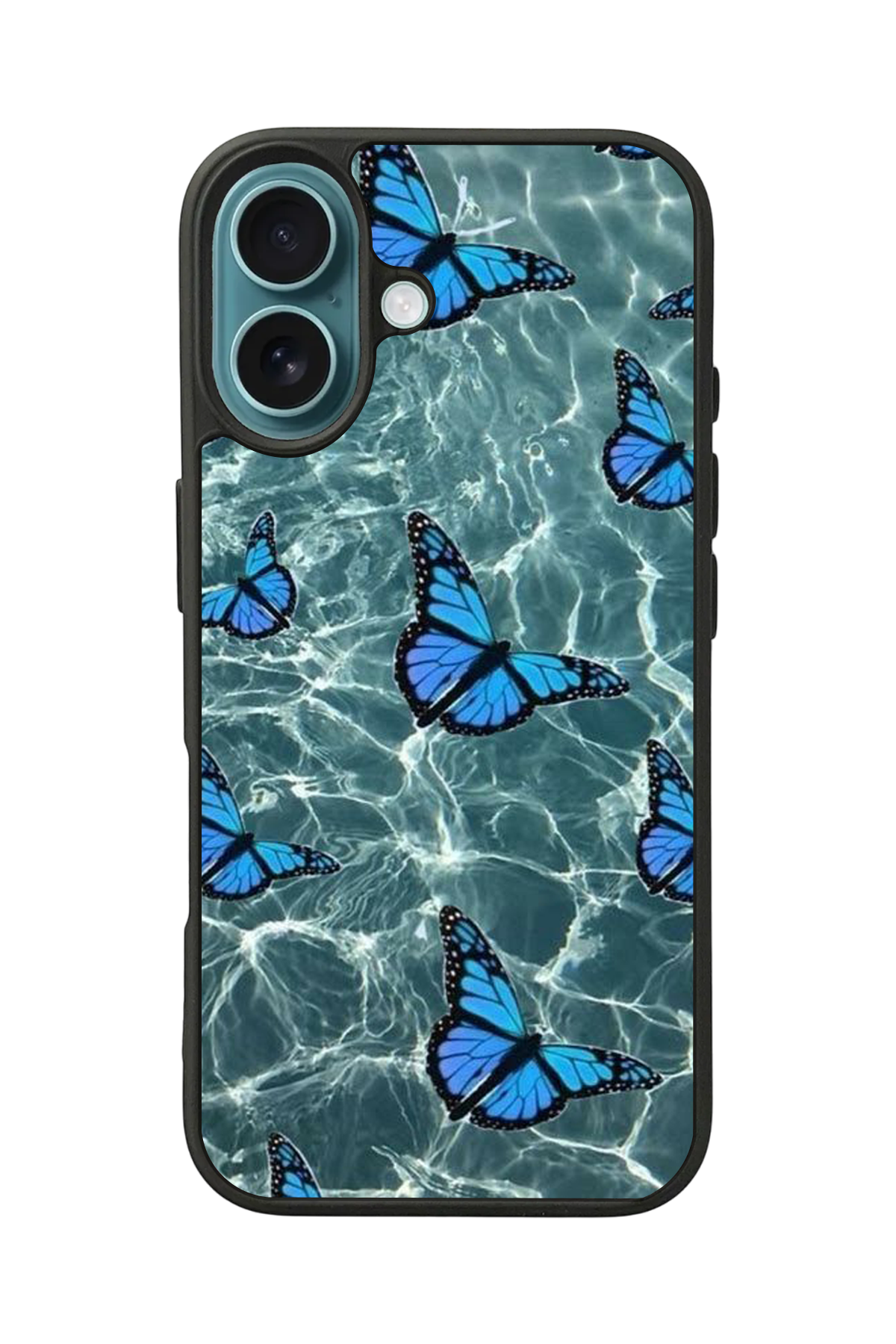 iPhone 16 Plus Uyumlu Kelebek Tasarımlı Glossy Premium Kılıf
