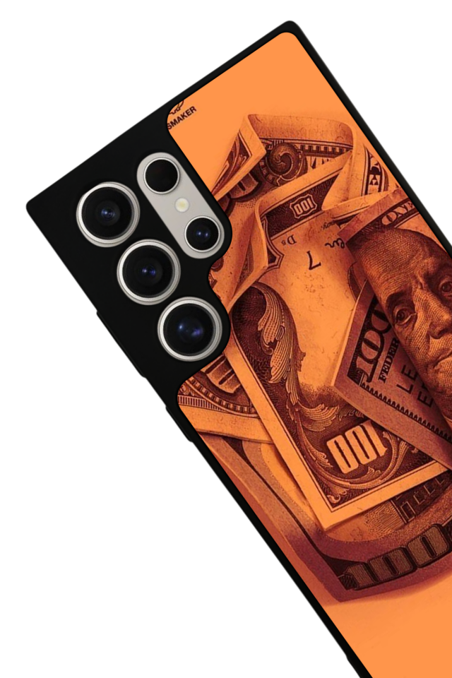Samsung Galaxy S23 Ultra Uyumlu Money Para Tasarımlı Glossy Premium Kılıf