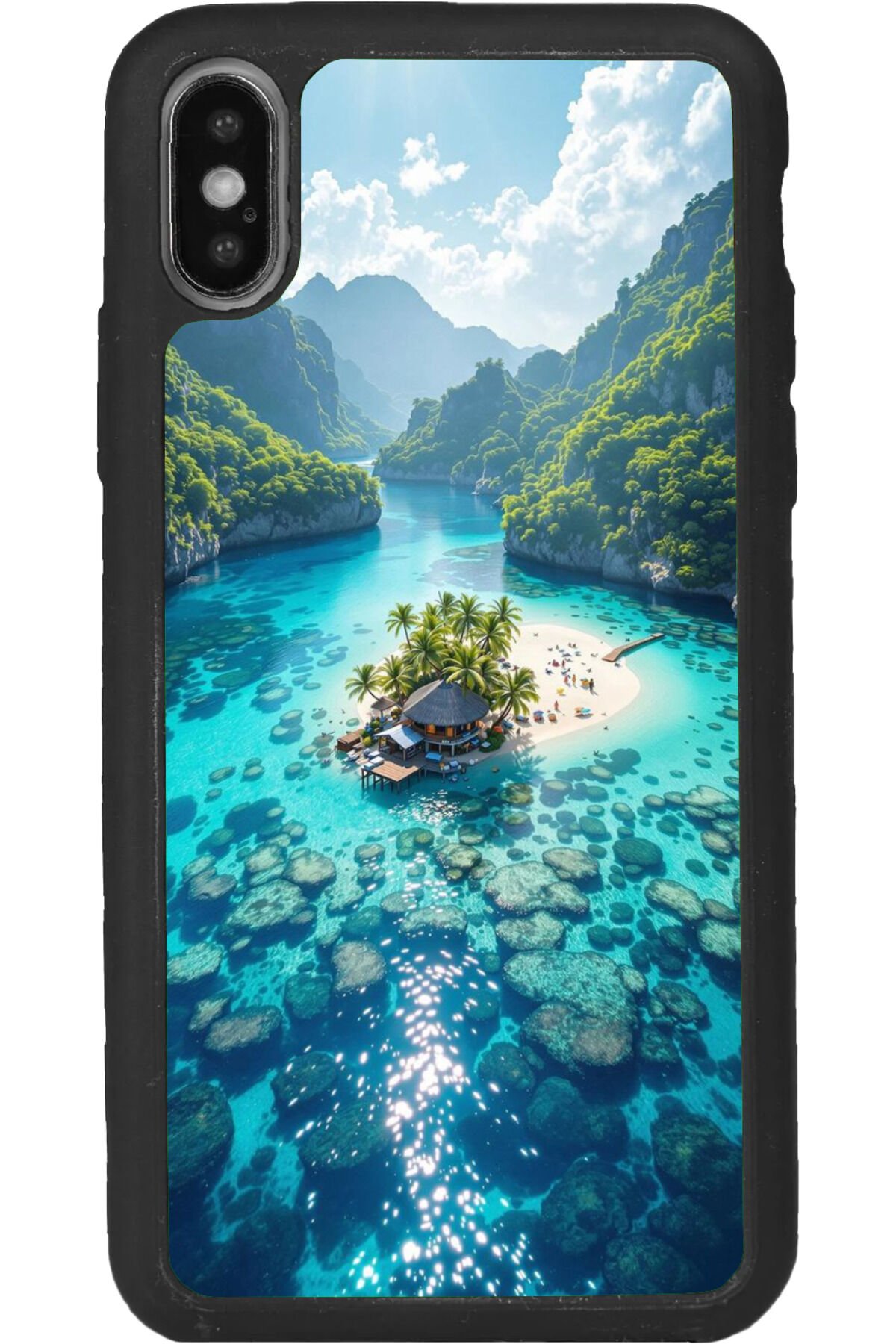 iPhone XS Max Uyumlu Mat Siyah uyumlu Kılıf – Yumuşak Silikon, Koruyucu, Şok Emici Kapak