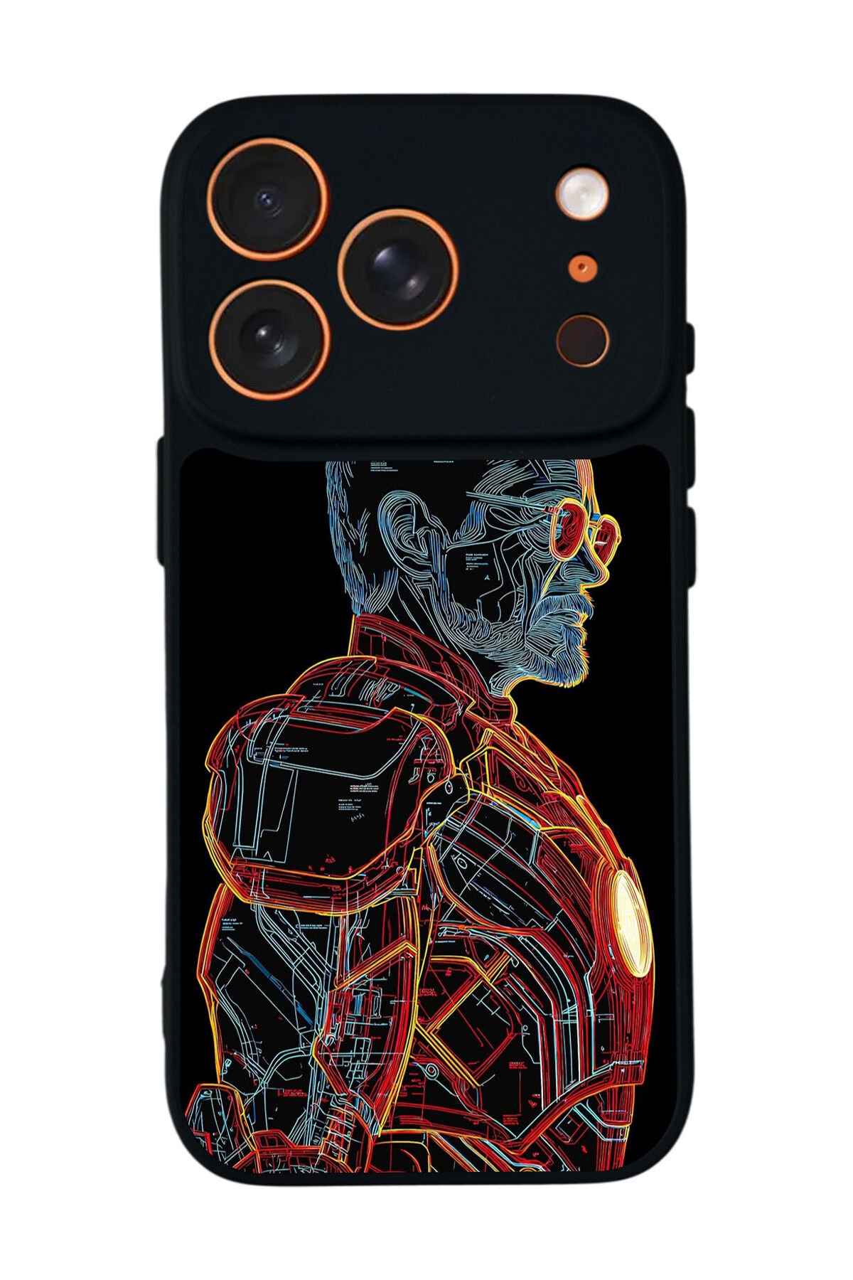 iPhone 17 Pro Uyumlu Iron Man ( Demir Adam ) Tasarımlı Glossy Premium Kılıf