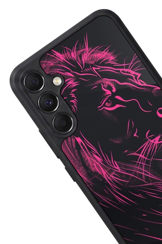 Samsung Galaxy A34 Uyumlu Aslan Tasarımlı Glossy Premium Kılıf