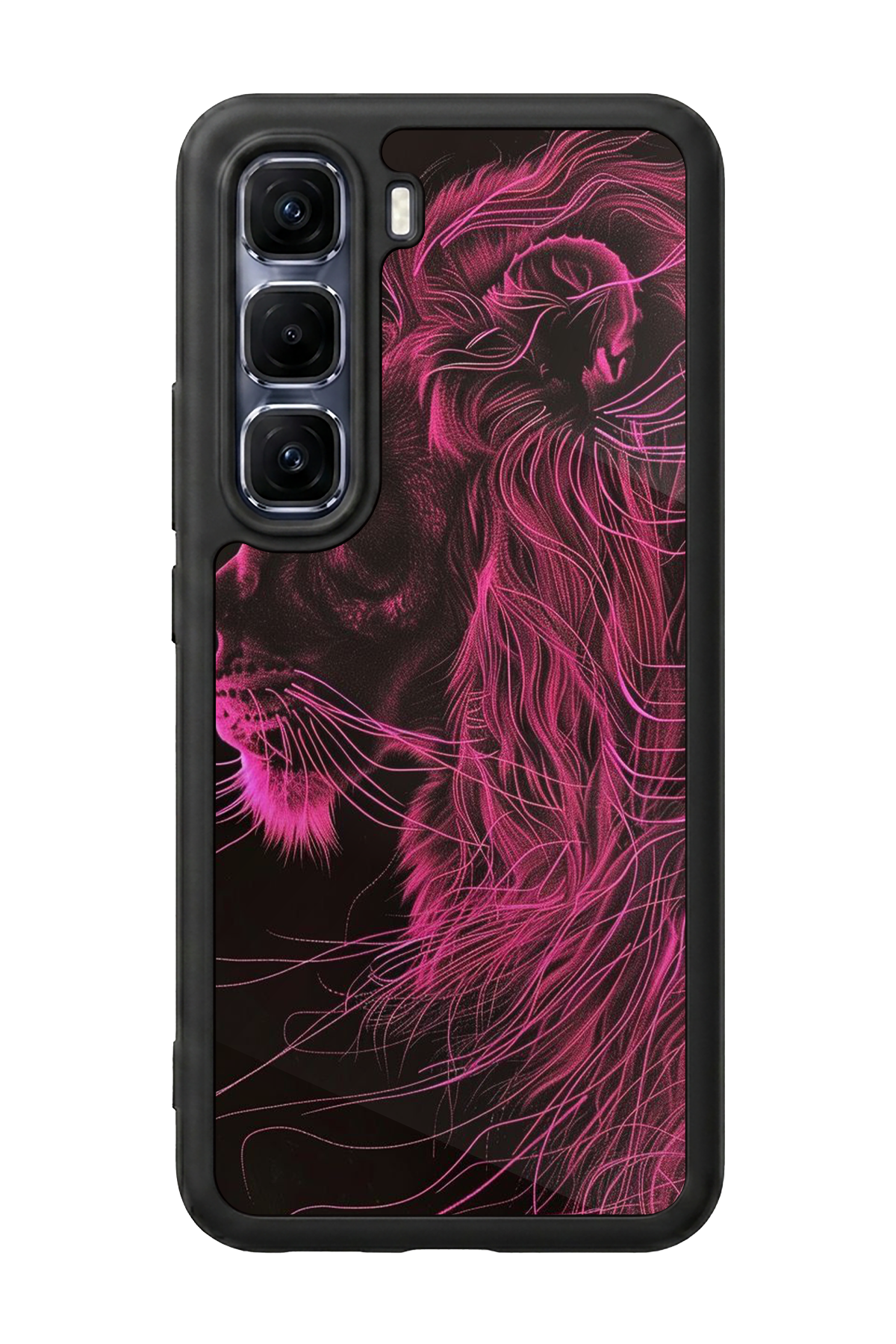 Infinix Hot 60 Pro Plus Uyumlu Aslan Tasarımlı Glossy Premium Kılıf