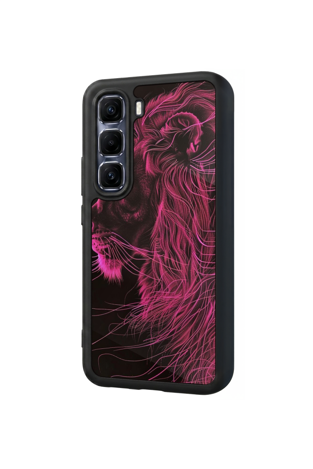 Infinix Hot 60 Pro Plus Uyumlu Aslan Tasarımlı Glossy Premium Kılıf