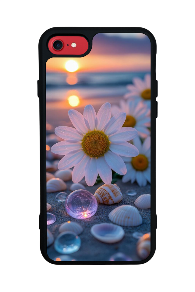 iPhone 8 Uyumlu Cicek Tasarımlı Glossy Premium Kılıf