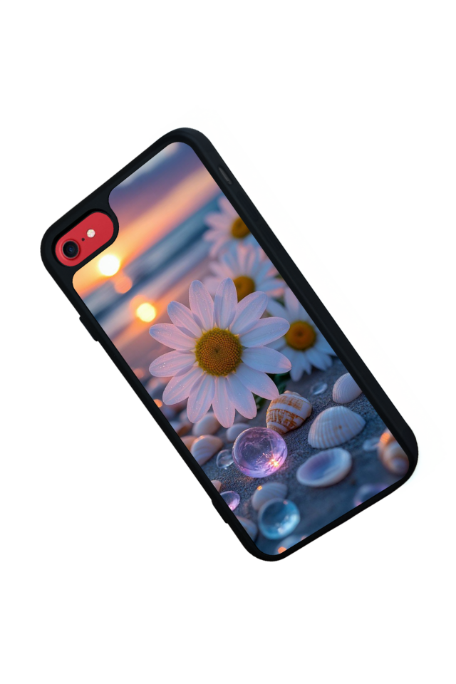 iPhone 8 Uyumlu Cicek Tasarımlı Glossy Premium Kılıf