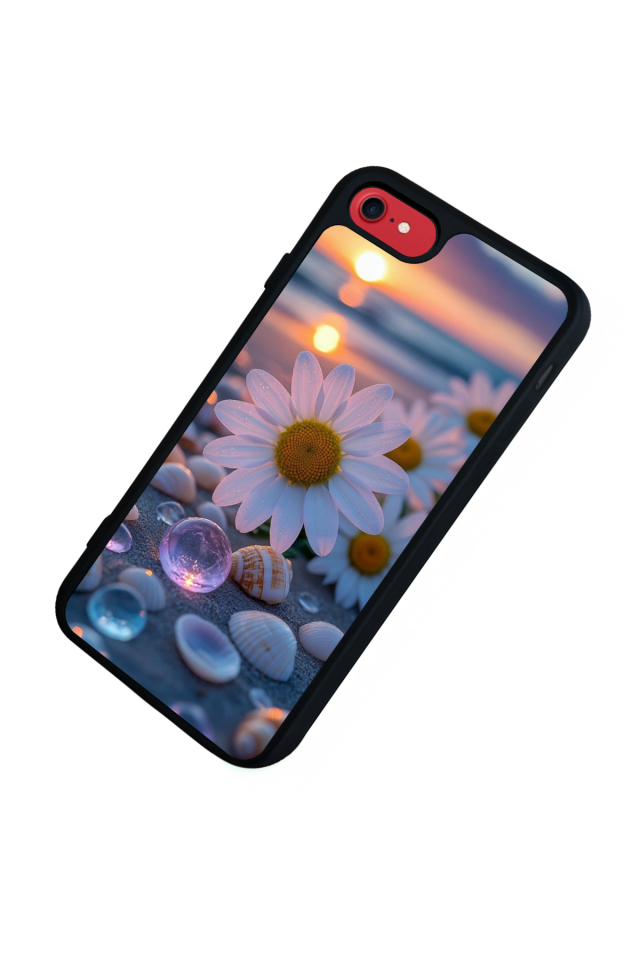 iPhone 8 Uyumlu Cicek Tasarımlı Glossy Premium Kılıf